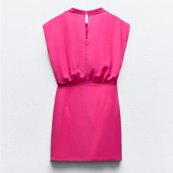 ZARA GOLD APPLIQUÉ MINI DRESS - Picture 6 of 8